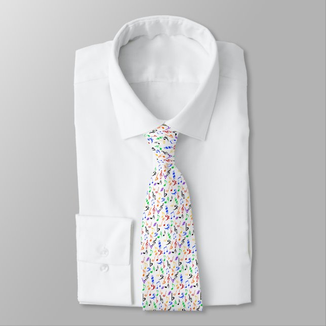 Musical Notes Tie - Multicolor by Heard_ (Tied)