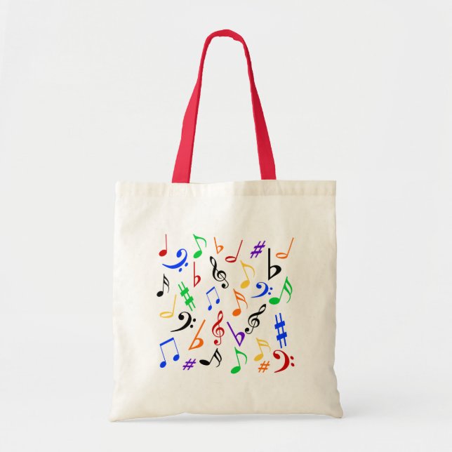 Musical Notes Tote Bag - Multi (Front)