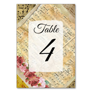 Musical Notes Vintage Sheet Music Wedding Card