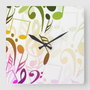 Musical Notes Wall Clock