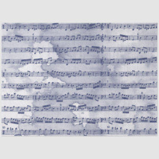 Musical notes watercolor tissue paper