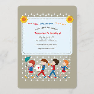 Musical Parade Birthday Invitation