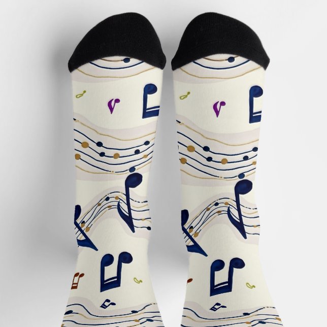  Musical pattern Socks (Top)