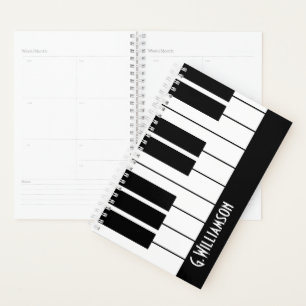 Musical Piano Keys Add Your Name Planner