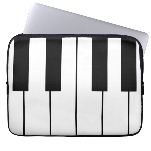 Musical piano keys laptop sleeve (Front)