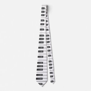 Musical piano keys tie