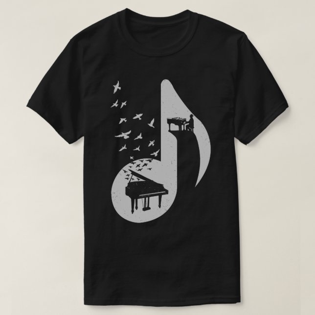 Musical Piano T-Shirt (Design Front)
