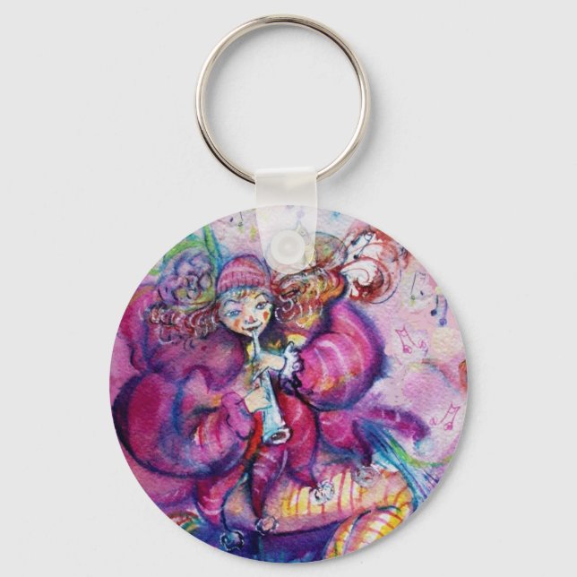 MUSICAL PINK CLOWN KEY RING (Front)