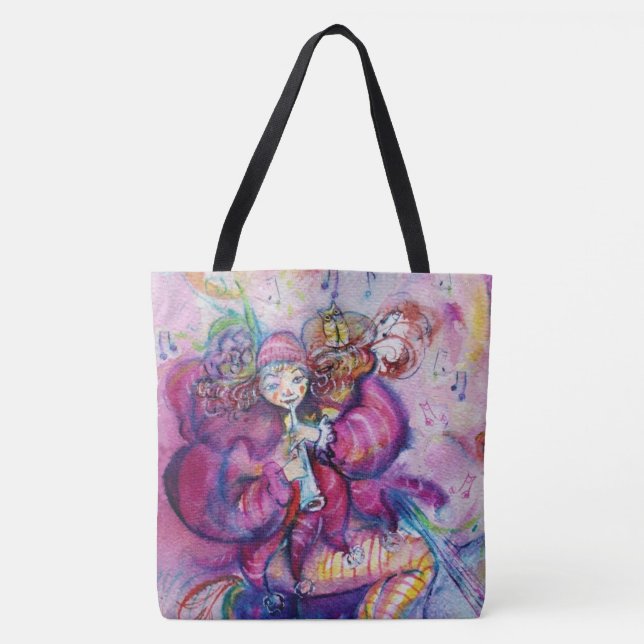 MUSICAL PINK CLOWN TOTE BAG (Front)