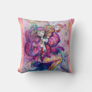 MUSICAL PINK CLOWN WITH OWL Baby Shower Cushion