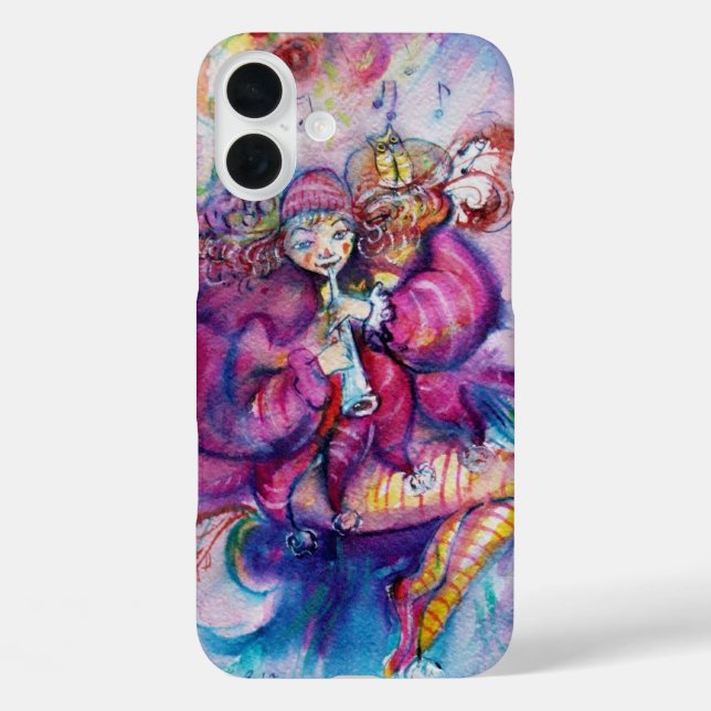 MUSICAL PINK CLOWN WITH OWL Case-Mate iPhone CASE (Back)
