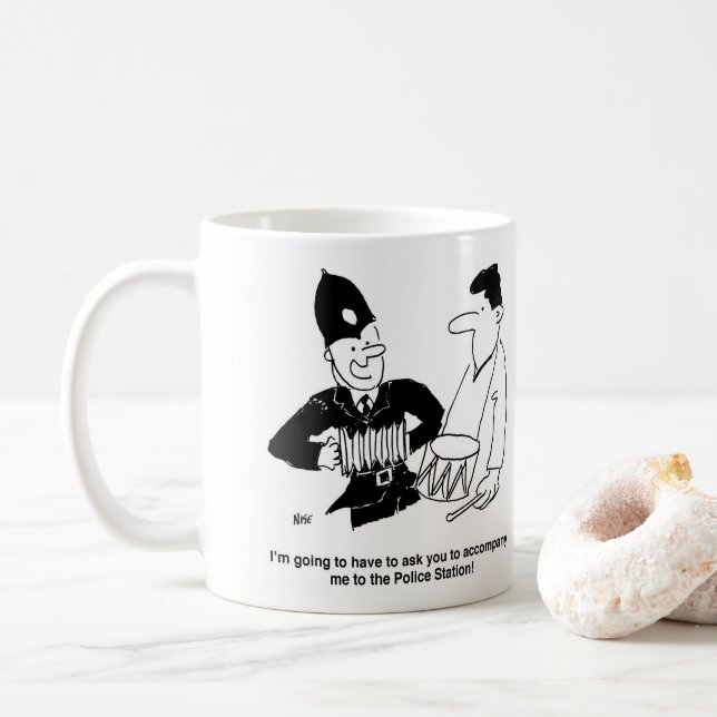 Musical Policeman Coffee Mug (With Donut)