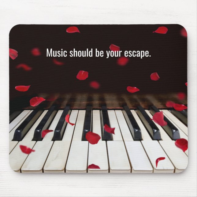 Musical Quote on Piano Keys Mouse Pad (Front)
