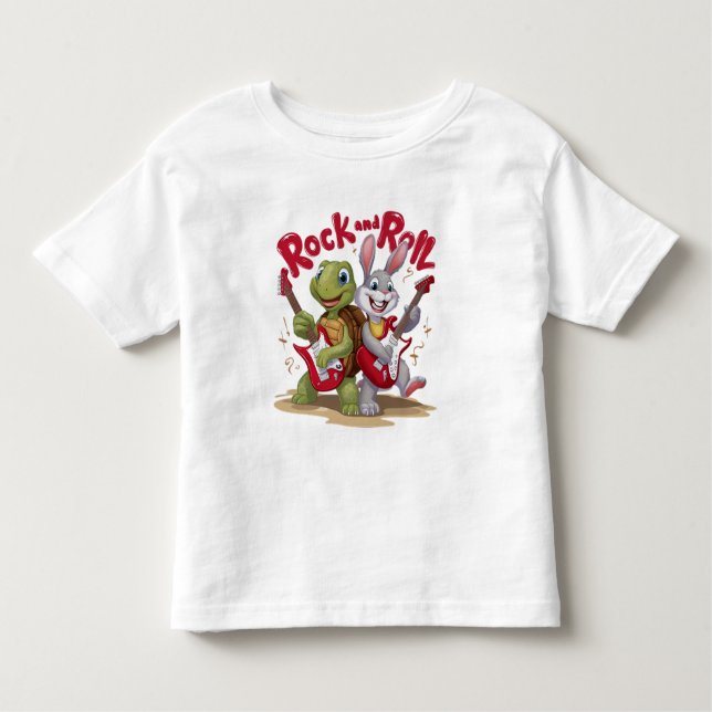 Musical Reptile and Hare Rock Out Roll Toddler T-Shirt (Front)