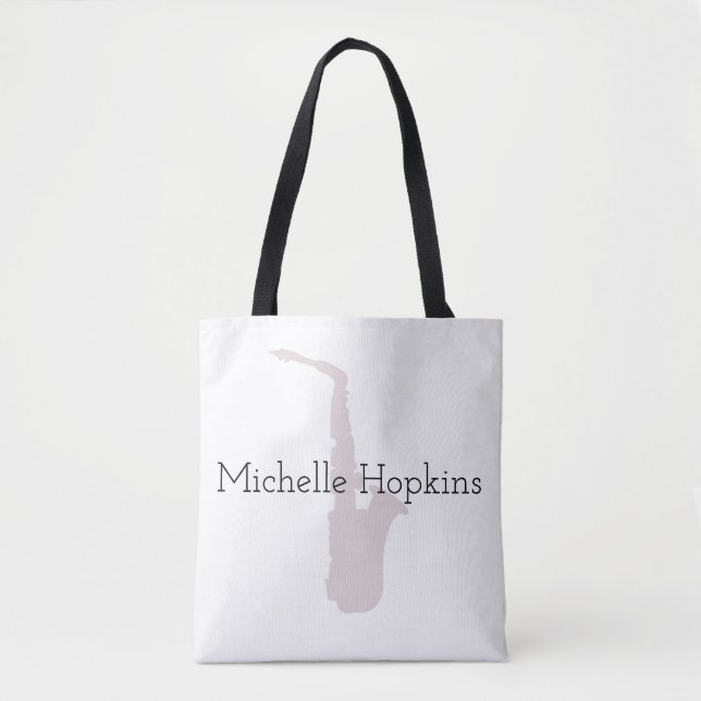 Musical Saxophone Classical Music Personalised  Tote Bag (Front)