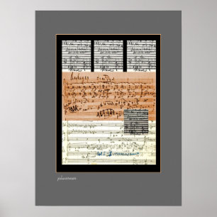 Musical Score Collage Poster