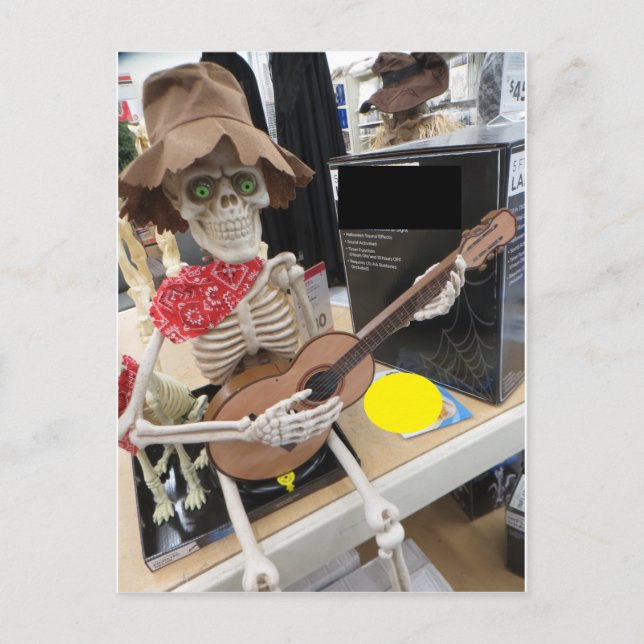Musical Skeleton Postcard (Front)