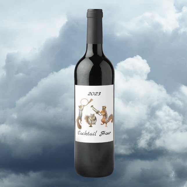 Musical Squirrels Wine Labels (Creator Uploaded)
