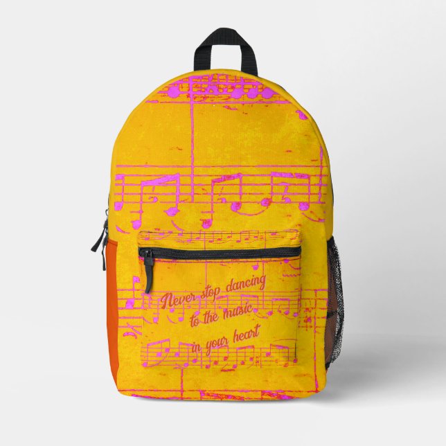 Musical Steps- Citrus Jam Backpack (Front)