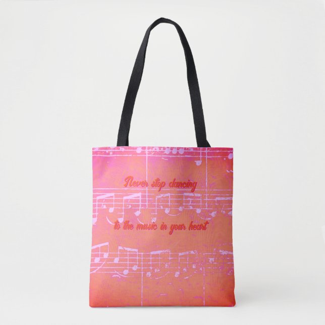 Musical Steps- Mango Tango Tote Bag (Front)