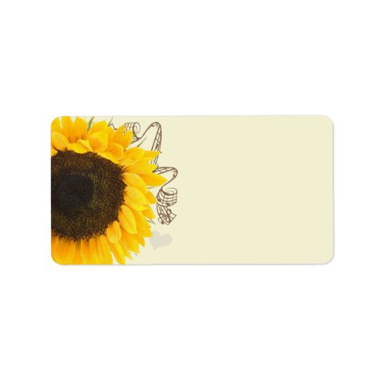 Musical Sunflower Address Labels