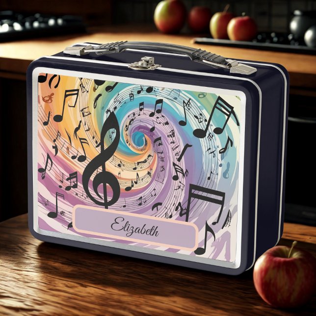 Musical Swirl Metal Lunch Box (Creator Uploaded)