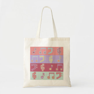 musical symbol pattern tote bag