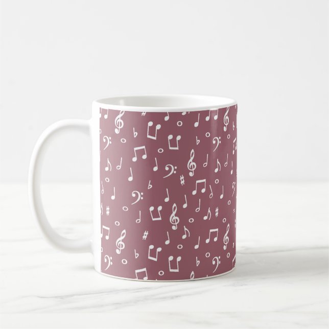 musical symbols  coffee mug (Left)