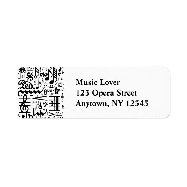 Musical Symbols Label Return Address Label (Front)