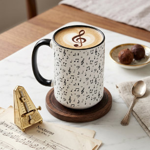 Musical symbols mug