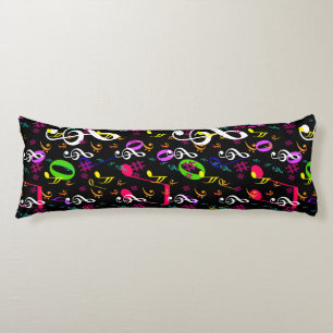 Musical Symbols Pattern Design Body Cushion