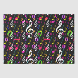 Musical Symbols Pattern Design Tissue Paper
