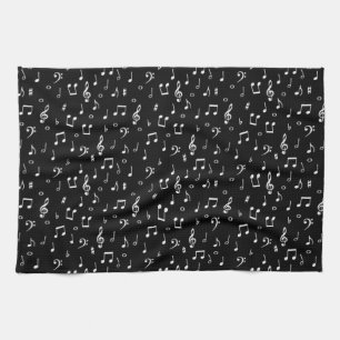 musical symbols tea towel