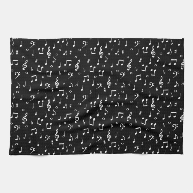 musical symbols tea towel (Horizontal)