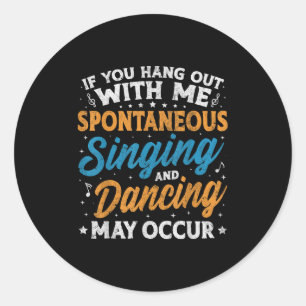 Musical Theatre Nerds Gifts Theatre Geek Graphic Q Classic Round Sticker