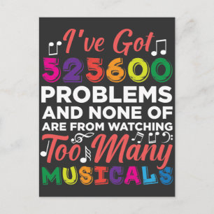 Musical Theatre Problems Broadway Singer actors Postcard
