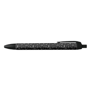 musical theme black ink pen
