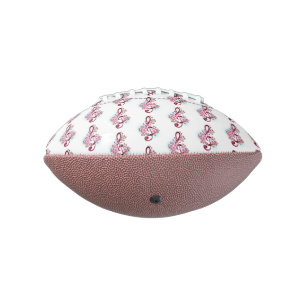 Musical treble clef notes with Sakura flowers Football
