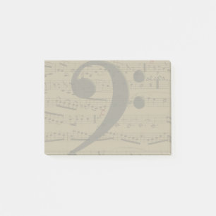 Musical Treble Clef Sheet Music Classic  Post-it Notes