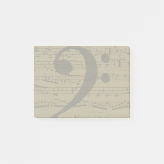 Musical Treble Clef Sheet Music Classic  Post-it Notes (Front)