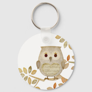 Musical Tree Owl Key Ring
