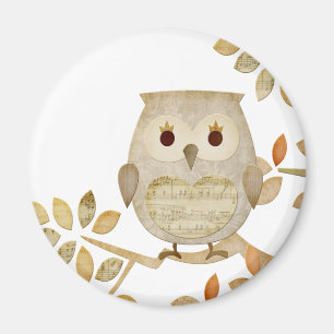Musical Tree Owl Magnet