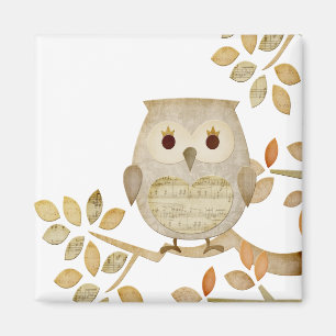 Musical Tree Owl Magnet