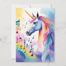 Musical Unicorns Thank You Cards