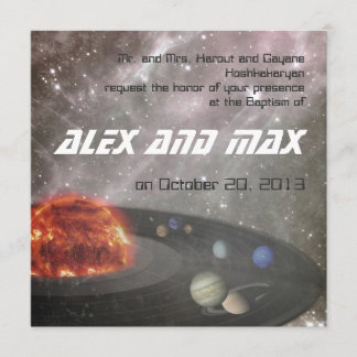 Musical Universe - Baptism Invitation