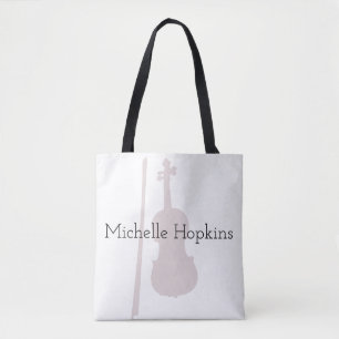 Musical Violin Classical Music Personalised Tote Bag