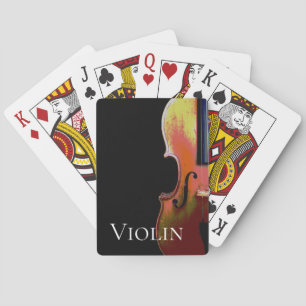 Musical Violin Distressed Classical Music Playing Cards