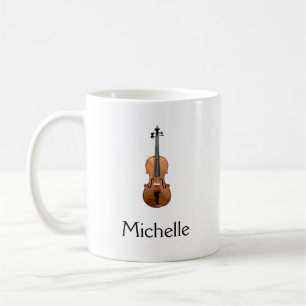 Musical Violin Personalised Coffee Mug