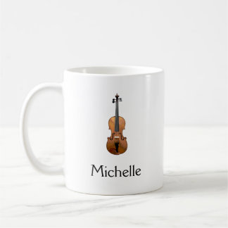 Musical Violin Personalised Coffee Mug