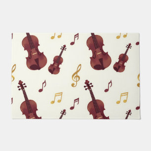 Musical Violins Seamless Pattern Doormat